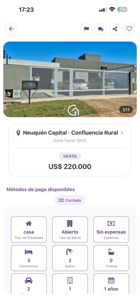 Ficha de propiedad