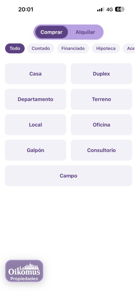 Categorías de propiedades